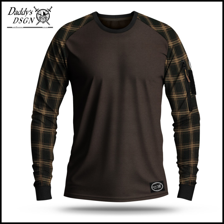 Combatshirt Krata Czekoladowo - Brązowa