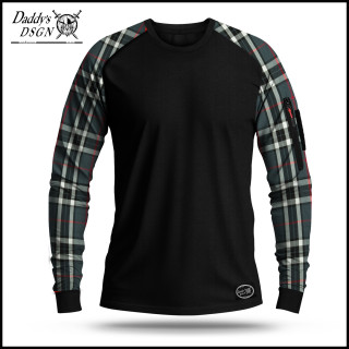 Combatshirt Krata Szaro - Czerwona SZYTA na miarę!