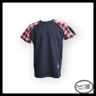 T-shirt Krata czerwono - granatowa