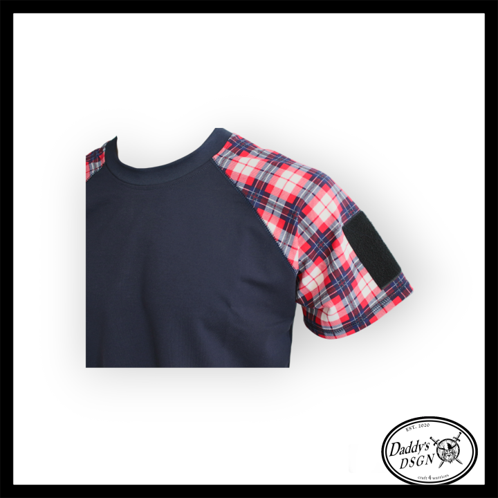 T-shirt Krata czerwono - granatowa