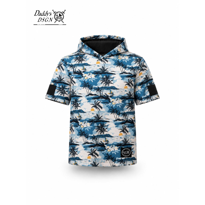 Bluza Hawajski błękit - SZYTA na miarę!