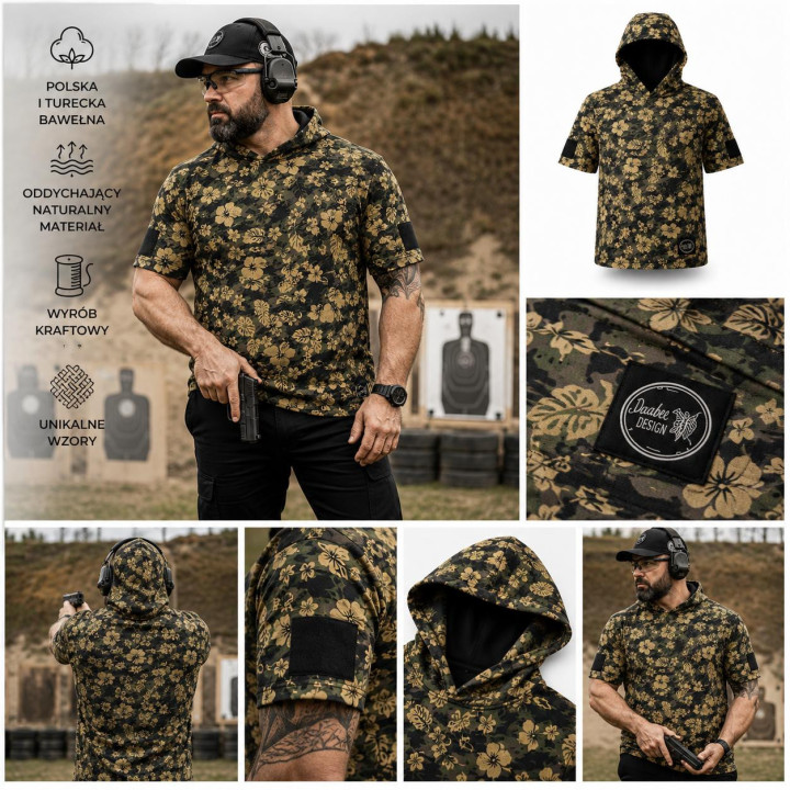 Bluza Camo Hibiskus - SZYTA na miarę!