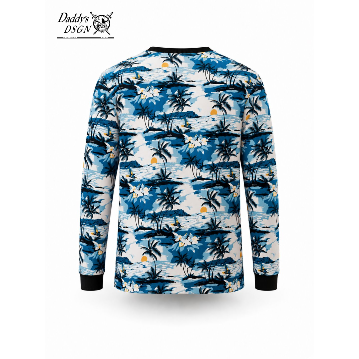 Longsleeve Hawajski błękit - SZYTA na miarę!