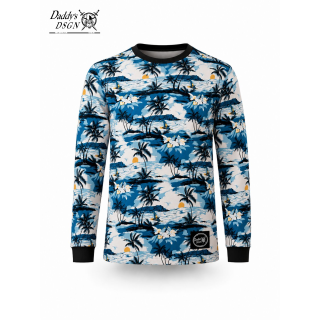 Longsleeve Hawajski błękit - SZYTA na miarę!
