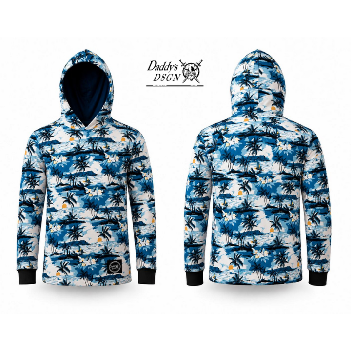 Longsleeve Hawajski błękit - SZYTA na miarę!